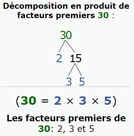 Calculatrice décomposition en produit de facteurs premiers en ligne
